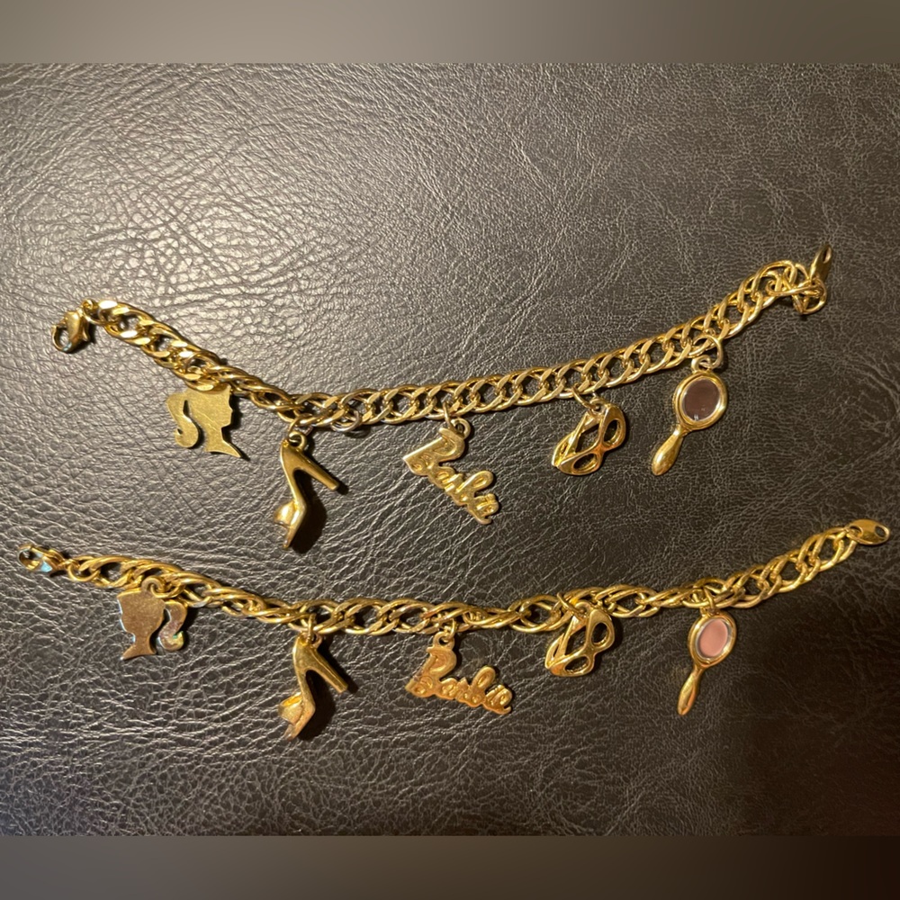 Two Vintage Barbie charm bracelet